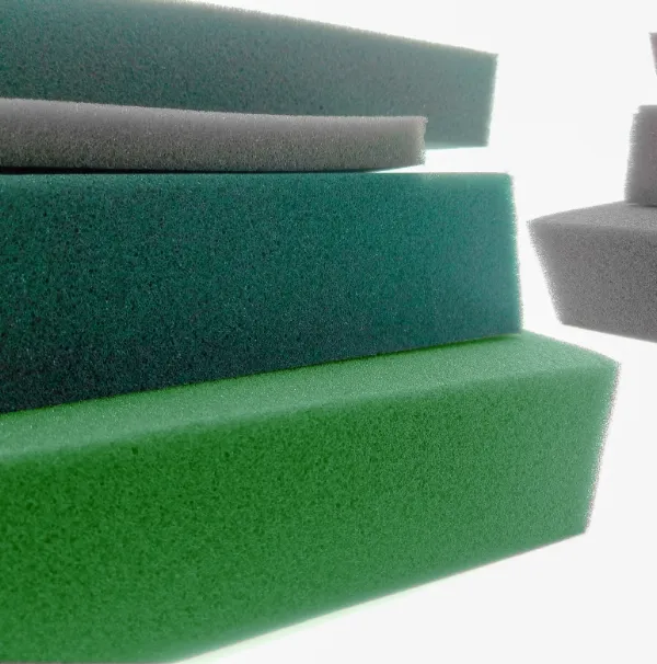 various sizes of foam stacked
